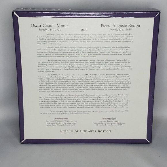 NEW Monet Renoir Double Side Jigsaw Puzzle 551pc MFA Museum Fine Arts Boston - Picture 4 of 5